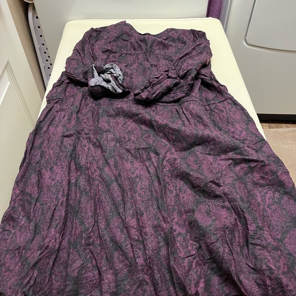 Torrid 3X purple zip front brushed dress - Picture 8 of 13